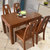 木巴家具 全实木餐桌水曲柳餐桌椅组合一桌四椅六椅长方形餐厅家具(CZ135+4*DZ014 默认)