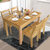 原木色现代中式小户型餐桌椅组合橡胶木实木桌子长方形桌椅(CZ186+YZ384一桌四椅 默认)