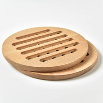 家逸 榉木隔热垫 防烫垫碗垫盘垫杯垫餐桌垫锅垫(圆形（榉木） 默认)