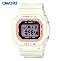 卡西欧(CASIO)女表BABY-G数字防水时尚运动手表女学生小方表石英电子女士手表 BGD-5000-7D(白色 树脂)