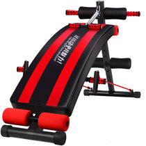 夏拓 仰卧板 健腹板 加大加宽加厚 家用健身器材运动器械(8胶棉红色 多功能)