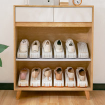 省空间鞋子收纳神器鞋盒收纳盒子透明鞋柜宿舍简易装放鞋整理鞋架(灰色16个装 0x0x0cm)