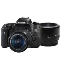 佳能（Canon）EOS 760D单反相机双头套机（EF-S 18-55mm +EF 50 /1.8）(套餐八)