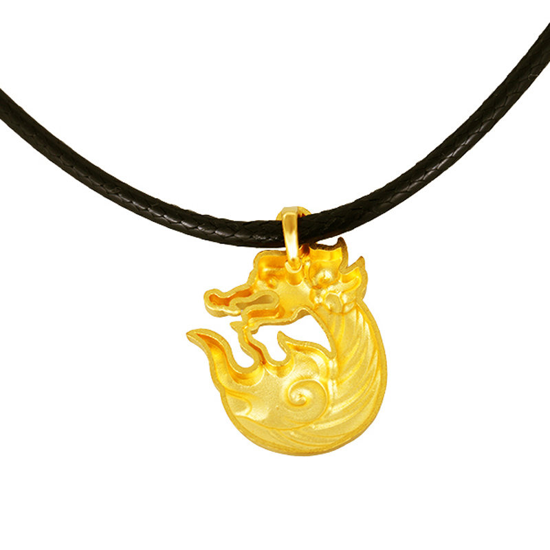 金银饰品多边金都小火龙皮绳千足金链牌约636g返回商品页