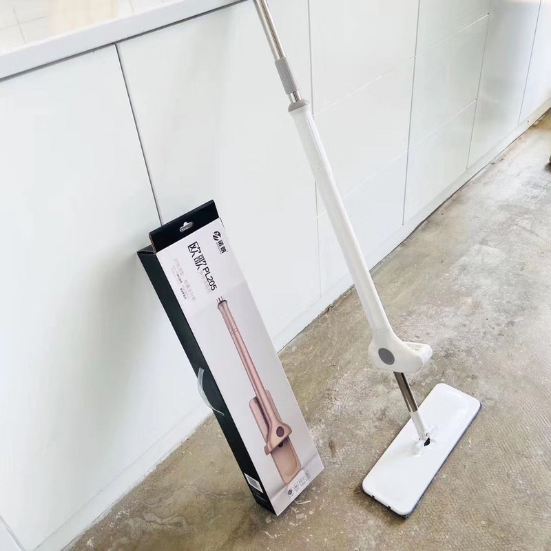 诺朗免手洗喷雾平板旋转拖把一拖净白色默认