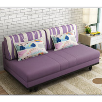 TIMI 现代沙发 沙发床 布艺沙发 可折叠沙发 多功能沙发 客厅沙发(熏紫色 1.8米)