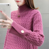 女式时尚针织毛衣9411(粉红色 均码)