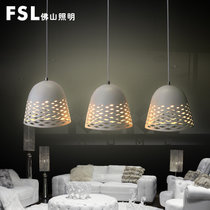 佛山照明（FSL）餐厅吊灯 时尚三头LED超亮节能餐吊灯饭厅吧台餐厅灯(三段调光 直径34*120CM)