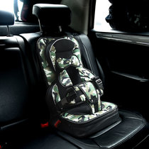 儿童安全座椅汽车用通用简易便携式0-3-12岁宝宝婴儿车载坐椅垫(绿兔（增高版大号）【3-12岁】)