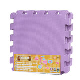 明德纯色PE宝宝拼图地垫塑料泡沫地板垫子30*30防滑环保9片/包(紫色 30*1.0cm  9片)