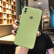 绿赐红米note7手机壳纯色硅胶红米note7pro超薄全包边note5防摔保护套磨砂软外壳潮男女款TPU-浅紫红米no(红米note7 TPU-抹茶绿+钢化膜)