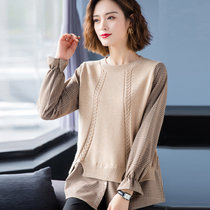 女式时尚针织毛衣9299(粉红色 均码)