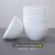 景德镇骨瓷白色餐具碗螺纹创意家用面碗陶瓷欧式新款米饭碗多个装(6.5英寸波纹深碗10个装 默认版本)