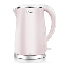 美的（Midea）WHJ1705b 电热水壶（1.7L大容量 双层保温防烫 自动断电 防溢 食品级不锈钢内胆）