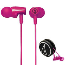 铁三角(audio-technica) ATH-CLR100 耳塞式耳机 创意绕线器 色彩时尚 音乐耳机 粉色