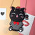oppo r9手机壳 R9tm保护套 r9m硅胶防摔女款卡通创意全包边猫(黑条纹猫+斜跨铁链)