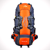 户外尖锋超大容量登山包旅行包男女户外运动包徒步背囊双肩包80L(桔色)