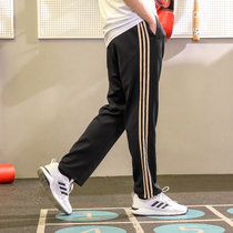 adidas阿迪达斯运动裤男士长裤 夏季薄款长裤男裤直筒裤 TR30P-BG(黑色 L)