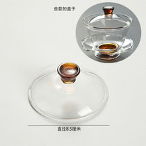 玻璃盖碗茶杯功夫茶具套装加厚透明泡茶壶手工大号日式高硼硅家用(单盖子-洒红盖碗款式)