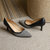 CaldiceKris（中国CK）编织法式细跟女鞋(37 黑色)
