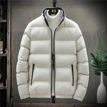 龙中龙 男士外套冬季2020新款棉衣韩版修身潮流短款棉袄工装棉服(米白 XL)