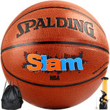 斯伯丁比赛篮球室内外NBA比赛PU蓝球74-412 国美超市甄选
