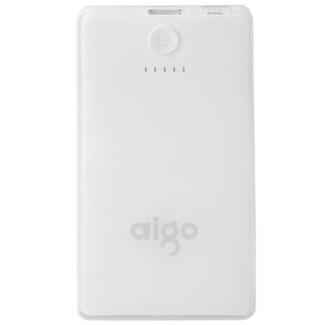 爱国者（aigo）E5000充电宝移动电源（白色）（5000mAh）