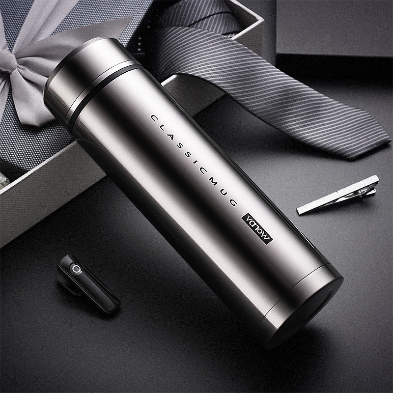 保温杯vanow高档保温杯男士女316不锈钢便携水杯子商务定制刻字茶杯