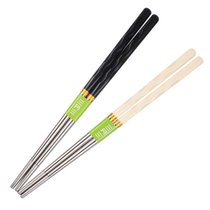 三月三多彩不锈钢筷子防滑筷子家用筷子2双装GK11颜色随机发送