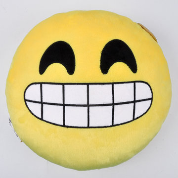 qq表情卡通靠枕抱枕韩国emoji笑脸生日毕业礼物龇牙