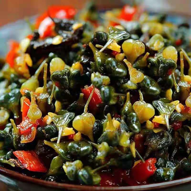 云南特产田禾乡即食干巴菌腌韭菜花 爽口韭菜花下饭菜酱菜200克/瓶