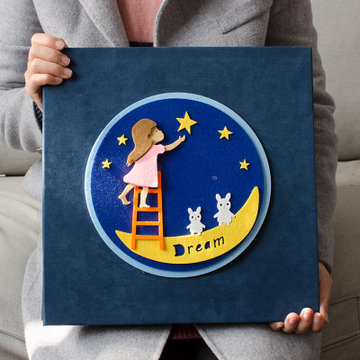 创意宝宝相册diy成长纪念册影集覆膜粘贴手工儿童幼儿记录册加厚创意