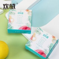 欢威 避孕套轻奢超薄001男用保险套 超薄水润玻尿酸保险套2只装 成人计生用品 轻薄款001（2只装）X3(1盒)