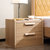 A家家具 床头柜 北欧现代简约卧室家具双抽屉朴素空间储物家具 原木床头柜(石纹床头柜 单个)