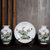 景德镇陶瓷器三件套小花瓶现代中式客厅电视柜插花工艺品装饰摆件(满园春色)