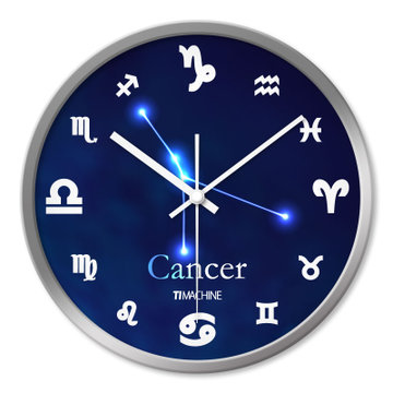 时光机创意挂钟表12十二星座金牛双子巨蟹时尚唯美精美个性超静音h