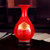 时尚家居装饰摆设景德镇陶瓷经典花瓶中国红玉壶春瓶（含底座(招财进宝)