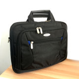 14寸电脑包商务包帆布包单肩包斜挎包手提包休闲公文包(黑)