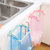 创意厨房门背式手提垃圾袋支架 家用橱柜门后抹布挂架垃圾架(红色)(粉色)