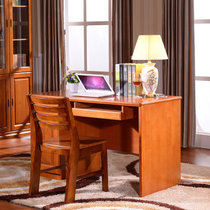 品尚美家 实木书桌简约书房家具时尚创意欧式电脑桌 中式现代书桌 学习桌 写字台工作桌806(书桌)