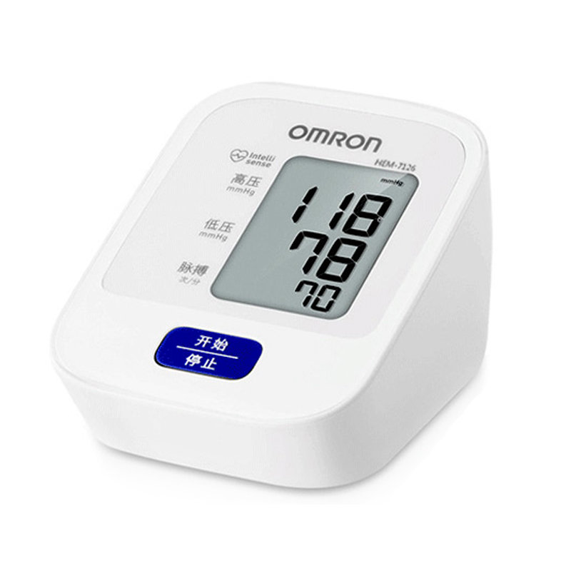 欧姆龙 电子血压计hem-7126 家用上臂式全自动老人血压测量仪器(白 1