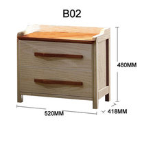 御品工匠 北欧现代 全实木床头柜 卧室家具 储物柜（不单售）(B02)