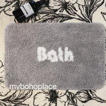 Mybohoplace北欧精选吸水地垫浴室防滑垫厕所洗手间脚垫卧室地毯(50*80CM mybohoplace浅灰)