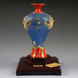 中国龙瓷 德化陶瓷中国红瓷器花瓶*现代工艺礼品办公客厅家居装饰摆件 ZXG1006ZXG1006