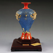 中国龙瓷 德化陶瓷中国红瓷器花瓶高档现代工艺礼品办公客厅家居装饰摆件 ZXG1006ZXG1006