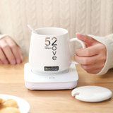 55度恒温杯 热奶 咖啡 暖暖茶 520杯(白色)