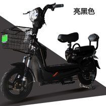 新款电动自行车60V电瓶车50公里(黑色双排)
