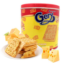 芝莉Gery 印尼进口饼干蛋糕夹心饼干办公室零食奶酪味308g*罐装（新疆西藏不发货）(奶酪味308g)