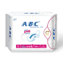ABC夜用超极薄棉柔表层卫生巾8片(含KMS)280mm