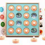 木丸子木盒装记忆棋逻辑思维训练儿童脑力智力开发桌面游戏***早教玩具